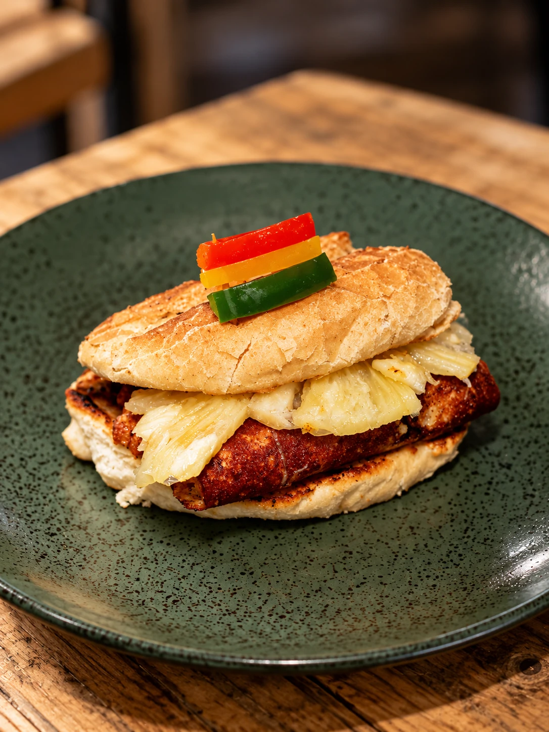 Lanche servido no Babilon Café