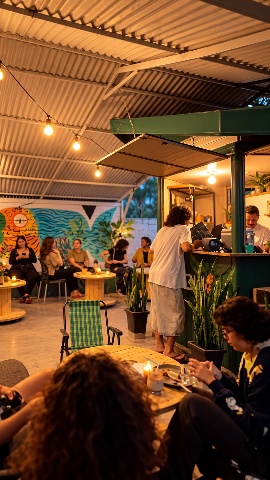 Movimento e encontros no Babilon Café